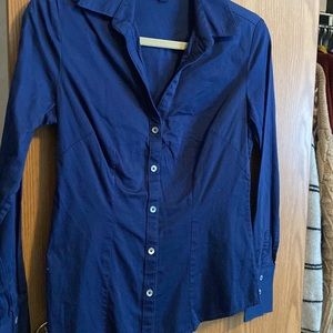 Dark blue button down